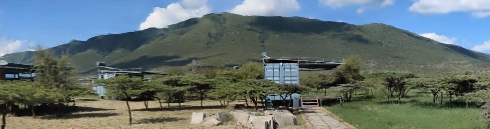 A panorama of Ngong Hills from the event location.